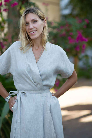 Rosa Wrap Dress Oatmeal