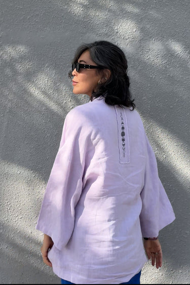 Yucca Kimono Printed Lilac