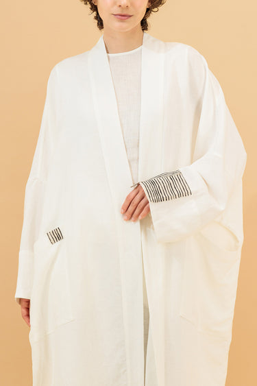 Nawar Kimono Coat White