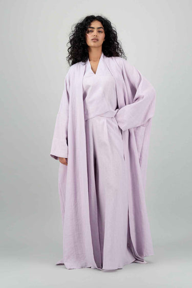 Nawar Kimono Coat Lilac